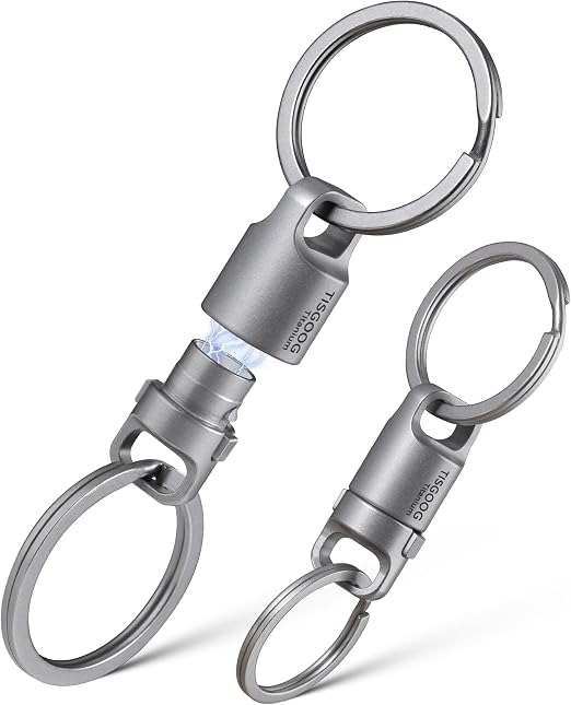 Amazon.co.jp: [TISGOOG] キーリング チタン 強力 マグネット